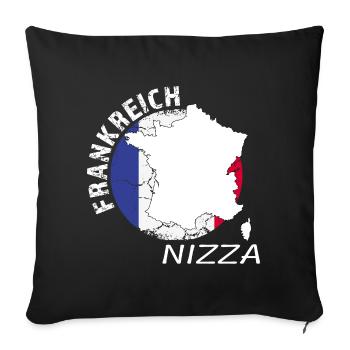 Nizza - Sofakissenbezug 45 x 45 cm - Schwarz - Vorne