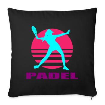Padel - Sofakissenbezug 45 x 45 cm - Schwarz - Vorne