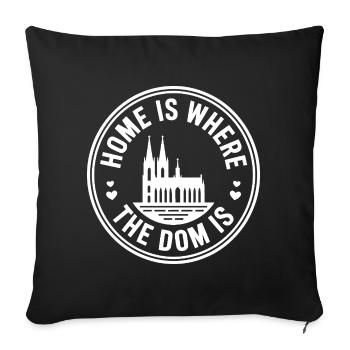 Cologne Home Is Where The Dom Is Cologne Carnival Cologne - Sofa pillowcase 17,3'' x 17,3'' (45 x 45 cm) - black - Front