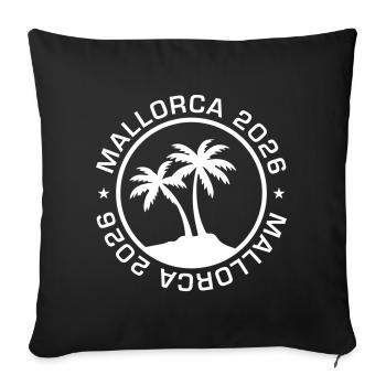 Majorque 2026 - Housse de coussin décorative 45 x 45 cm - noir - Devant