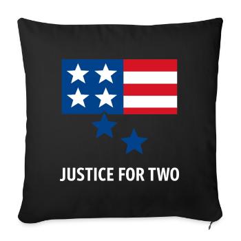 Justice For Two - Sofakissenbezug 45 x 45 cm - Schwarz - Vorne