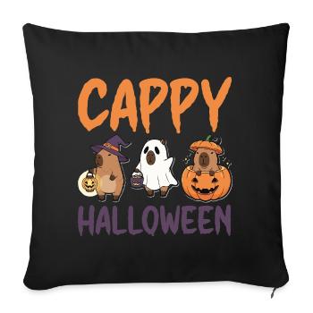 Cappy Halloween Capybaras Cute Funny Animal - Sofa pillowcase 17,3'' x 17,3'' (45 x 45 cm) - black - Front
