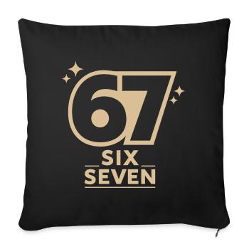 67 - Sofa pillowcase 17,3'' x 17,3'' (45 x 45 cm) - black - Front