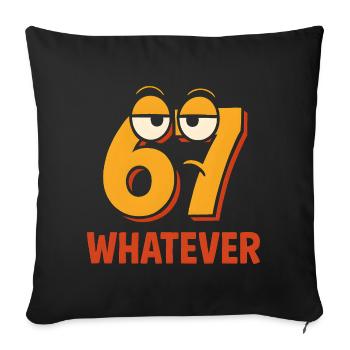 Six Seven : Whatever Italian Brainrot Humour Meme - Housse de coussin décorative 45 x 45 cm - noir - Devant