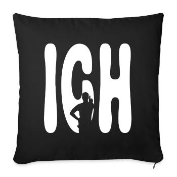 I Silhouette Typo Force - Thumbs Up - Sofa pillowcase 17,3'' x 17,3'' (45 x 45 cm) - black - Front