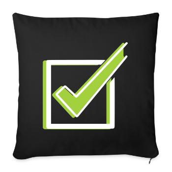 Häkchen Box Check 3D Outline - Sofa pillowcase 17,3'' x 17,3'' (45 x 45 cm) - black - Front