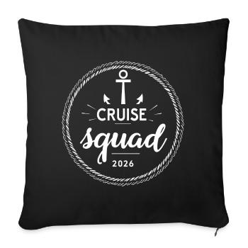 Cruise Squad Kreuzfahrt 2026 Family Cruise - Sofakissenbezug 45 x 45 cm - Schwarz - Vorne