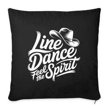 Line Dance Spirit - Sofa pillowcase 17,3'' x 17,3'' (45 x 45 cm) - black - Front