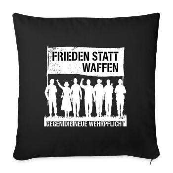 Frieden Statt Waffen - Sofakissenbezug 45 x 45 cm - Schwarz - Vorne