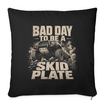 Off-Road Badge: Bad Day for the Hoof - Sofa pillowcase 17,3'' x 17,3'' (45 x 45 cm) - black - Front