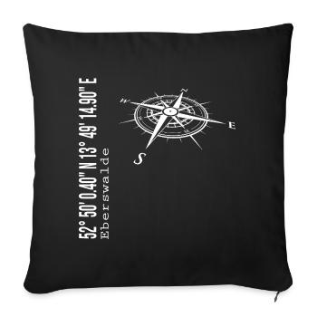 Eberswalde - Sofa pillowcase 17,3'' x 17,3'' (45 x 45 cm) - black - Front