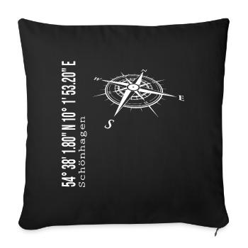 Schönhagen - Housse de coussin décorative 45 x 45 cm - noir - Devant
