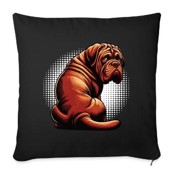 Bordeaux Dogge Bordeauxs Bordeaux Doggen besitzer - Sofakissenbezug 45 x 45 cm - Schwarz - Vorne