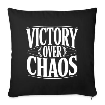 Victory Over Chaos - Sofa pillowcase 17,3'' x 17,3'' (45 x 45 cm) - black - Front