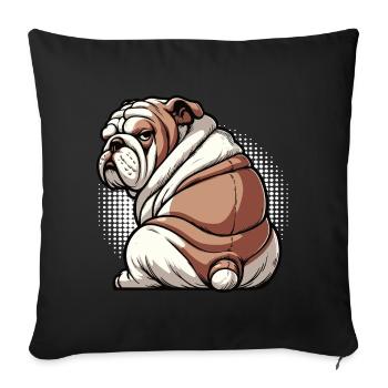 English Bulldog Bully Bully Owner Bullyfan - Sofa pillowcase 17,3'' x 17,3'' (45 x 45 cm) - black - Front