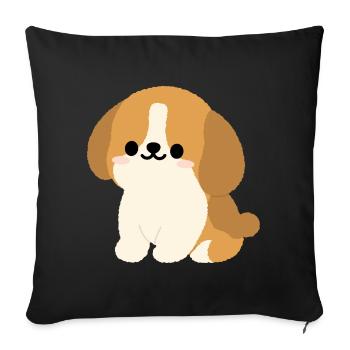 Charmant Épagneu - Housse de coussin décorative 45 x 45 cm - noir - Devant