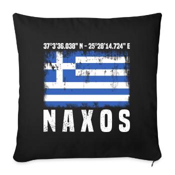 Naxos Coordinates - Sofa pillowcase 17,3'' x 17,3'' (45 x 45 cm) - black - Front
