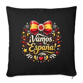 Vamos España Festif - Housse de coussin décorative 45 x 45 cm - noir - Devant