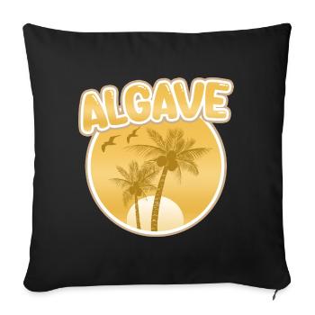 Algave - Sofa pillowcase 17,3'' x 17,3'' (45 x 45 cm) - black - Front