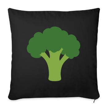 Brokkoli Gemüseillustration Illustration - Sofakissenbezug 45 x 45 cm - Schwarz - Vorne