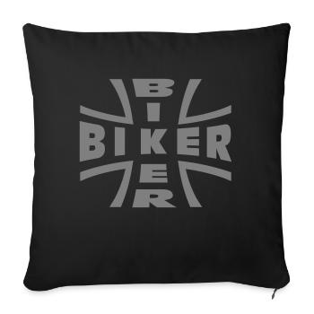 biker - Housse de coussin décorative 45 x 45 cm - noir - Devant