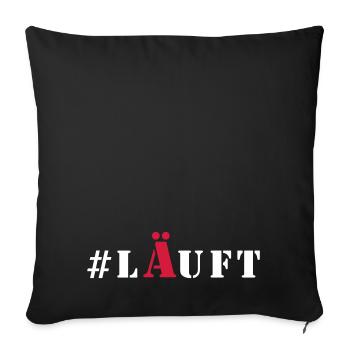 # Läuft Party - Sofakissenbezug 45 x 45 cm - Schwarz - Vorne