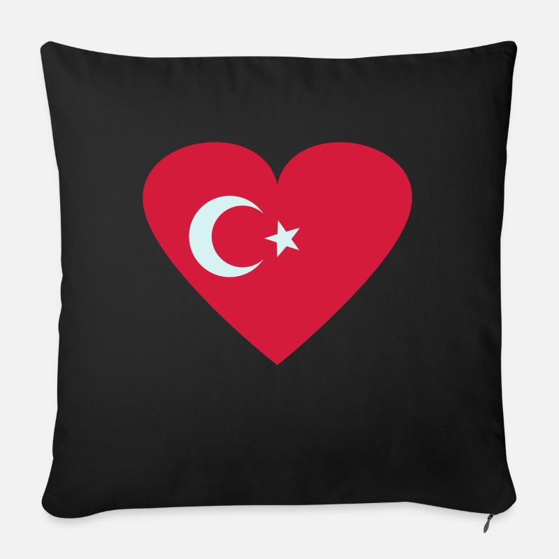 Turkey - Sofa pillowcase 17,3'' x 17,3'' (45 x 45 cm) - black