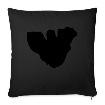 MOOREA - Sofa pillowcase 17,3'' x 17,3'' (45 x 45 cm) - black - Front