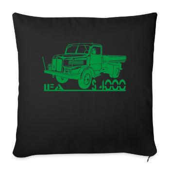 DDR LKW IFA S4000 - Sofakissenbezug 45 x 45 cm - Schwarz - Vorne
