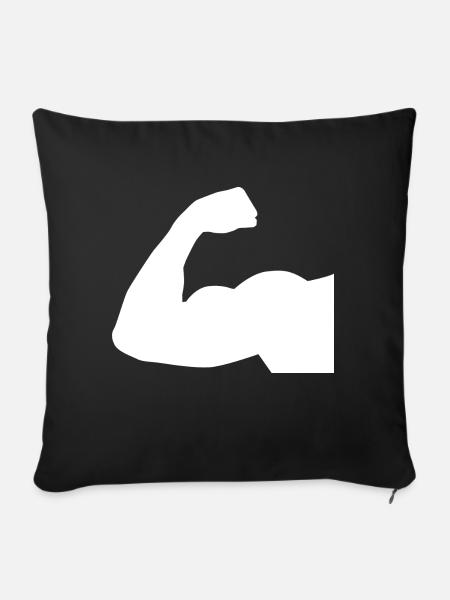 Arm 3 - Sofakissenbezug 45 x 45 cm - Schwarz