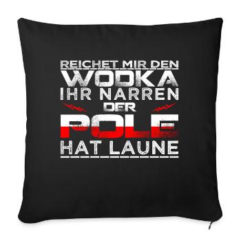 POLE - Sofakissenbezug 45 x 45 cm - Schwarz - Vorne