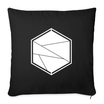Abstract hexagon - Sofa pillowcase 17,3'' x 17,3'' (45 x 45 cm) - black - Front