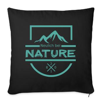 Neulich bei Nature - Mint - Sofakissenbezug 45 x 45 cm - Schwarz - Vorne
