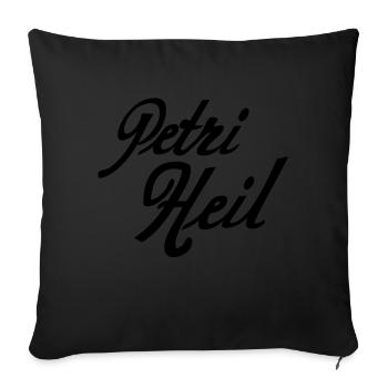 petri_heil_1__f1 - Housse de coussin décorative 45 x 45 cm - noir - Devant