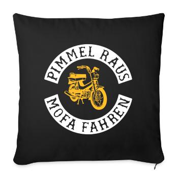 Sortez, conduisez une mobylette! - Housse de coussin décorative 45 x 45 cm - noir - Devant