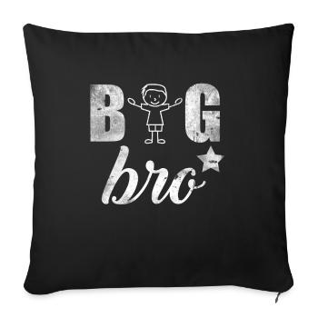 Big Brother Big Bro Gift sibling kids - Sofa pillowcase 17,3'' x 17,3'' (45 x 45 cm) - black - Front