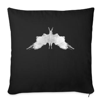 Rorschach panel 5/10 inverted - Sofa pillowcase 17,3'' x 17,3'' (45 x 45 cm) - black - Front
