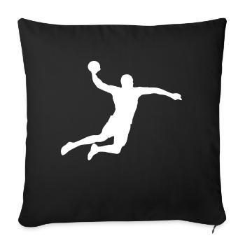 Handball joueurs Handball Club club club - Housse de coussin décorative 45 x 45 cm - noir - Devant