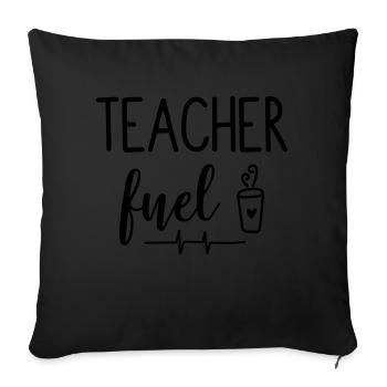 Teacher Teacher School Coffee Gift - Sofa pillowcase 17,3'' x 17,3'' (45 x 45 cm) - black - Front