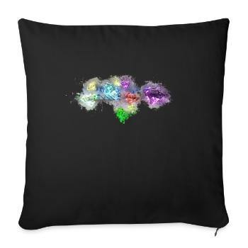 Diamond jewelry bright glowing - Sofa pillowcase 17,3'' x 17,3'' (45 x 45 cm) - black - Front