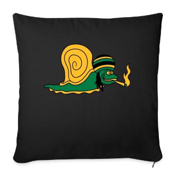 kiffer kiffen joint drugs smoking jamaica raggae - Sofa pillowcase 17,3'' x 17,3'' (45 x 45 cm) - black - Front