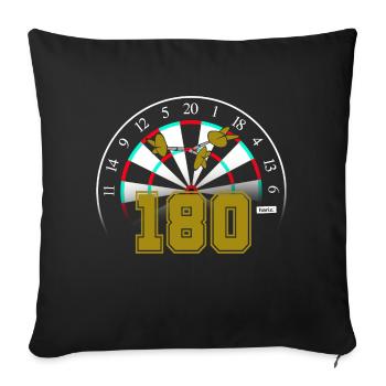 180 Dart - Sofakissenbezug 45 x 45 cm - Schwarz - Vorne