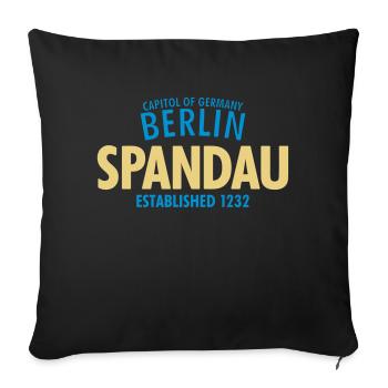 Capitol Of Germany Berlin - Spandau Established - Sofa pillowcase 17,3'' x 17,3'' (45 x 45 cm) - black - Front