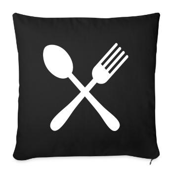 Cadeau insatiable - Housse de coussin décorative 45 x 45 cm - noir - Devant