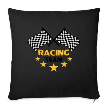 racing_team - Housse de coussin décorative 45 x 45 cm - noir - Devant