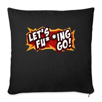 LET`S FU ** ING GO! - Housse de coussin décorative 45 x 45 cm - noir - Devant