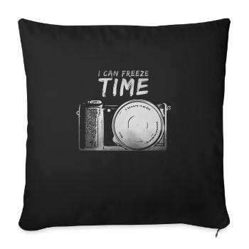 I can freeze time - Sofakissenbezug 45 x 45 cm - Schwarz - Vorne