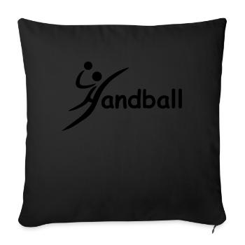 Handball T-Shirt - Handball - Sofa pillowcase 17,3'' x 17,3'' (45 x 45 cm) - black - Front
