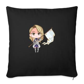 Joan of Arc Marion - Sofa pillowcase 17,3'' x 17,3'' (45 x 45 cm) - black - Front