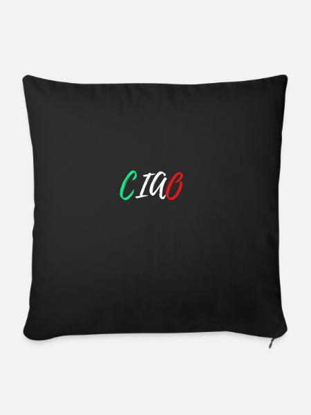 Ciao - Sofakissenbezug 45 x 45 cm - Schwarz